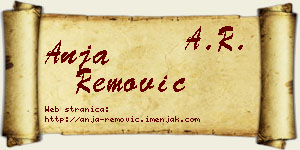 Anja Remović vizit kartica